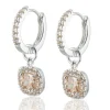Carolina Gynning Jewelry - Glamorous Creol Earrings Silver Champagne