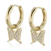 Carolina Gynning Jewelry - Petite Papillion Sparkling Creol Goldplated