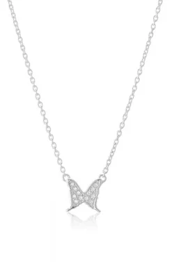 Carolina Gynning Jewelry - Petite Papillion Sparkling Necklace Silver
