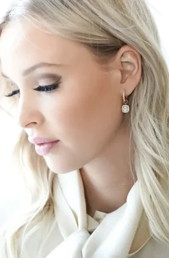Carolina Gynning Jewelry - Glamorous Creol Earrings Goldplated Clear