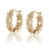 Carolina Gynning Jewelry - Sparkling Ellipse Mini Earrings S Goldplated