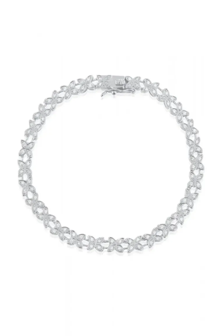 Carolina Gynning Jewelry - Sparkling Ellipse Bracelet Silver