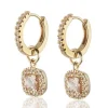 Carolina Gynning Jewelry - Glamorous Creol Earrings Goldplated Champagne