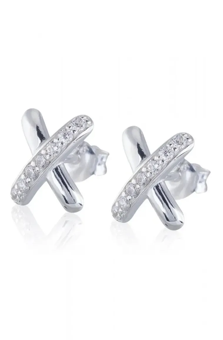 Carolina Gynning Jewelry - Cross My Heart Earrings Silver