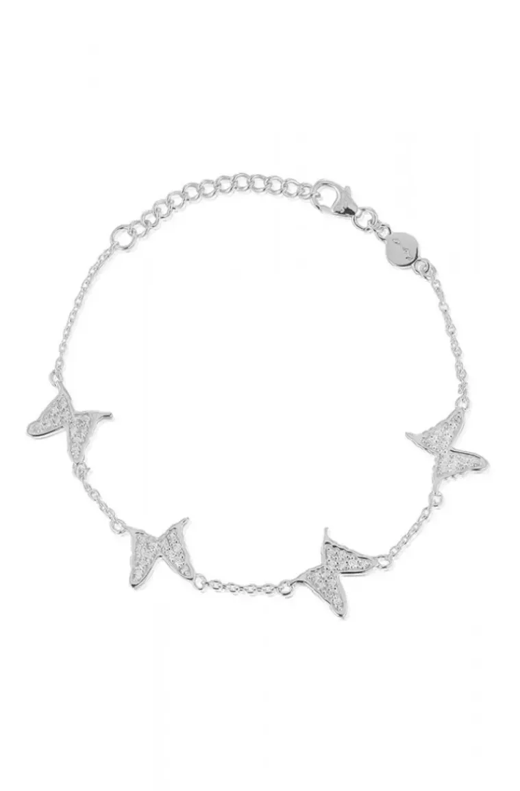Carolina Gynning Jewelry - 4 Petite Papillion Sparkling Bracelet Silver
