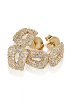 Carolina Gynning Jewelry - Classy Stud Earrings Goldplated Clear
