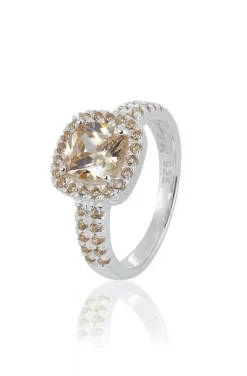 Carolina Gynning Jewelry - Glamorous Ring Silver Champagne