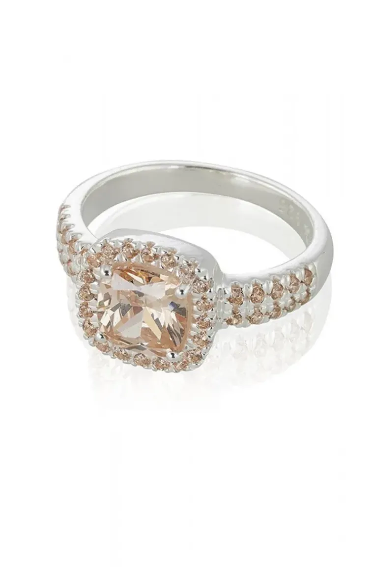 Carolina Gynning Jewelry - Glamorous Ring Silver Champagne