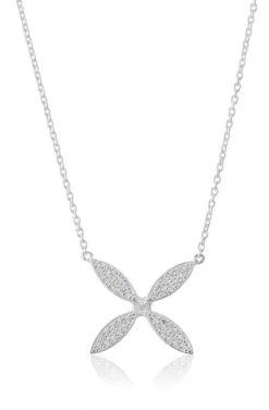 Carolina Gynning Sparkling Ellipse Necklace Silver