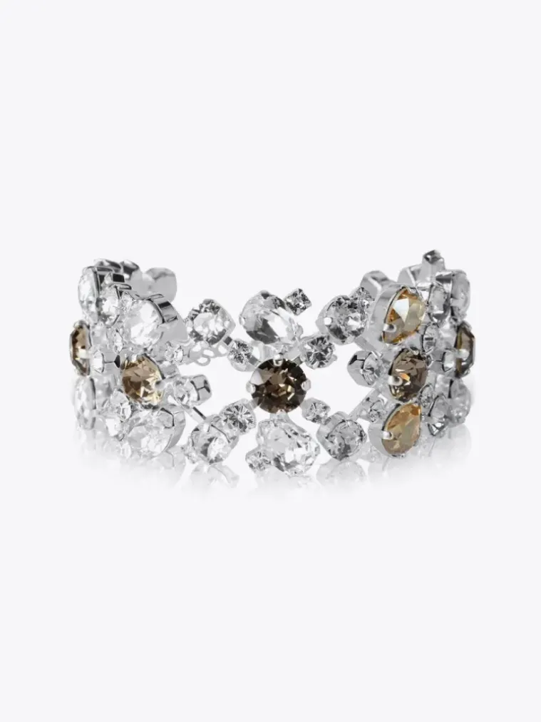 Caroline Svedbom - Aurelia Bracelet - Rhodium Greige Silk