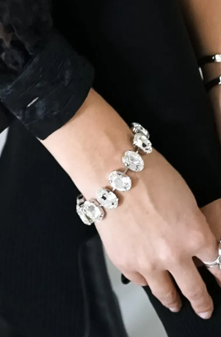 Caroline Svedbom - Bianca Bracelet - Rhodium Crystal