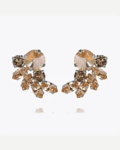 Caroline Svedbom - Elecra Earring - Rhodium Greige Silk