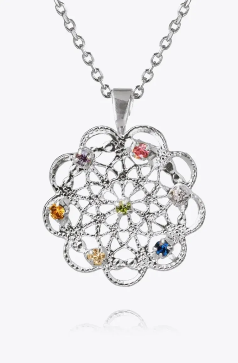 Caroline Svedbom - Florence Necklace - Rhodium Rainbow Combo