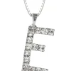 Caroline Svedbom - Letter Necklace E- Rhodium Crystal