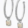 Caroline Svedbom - Lydia Loop Earring - Rhodium Golden Shadow