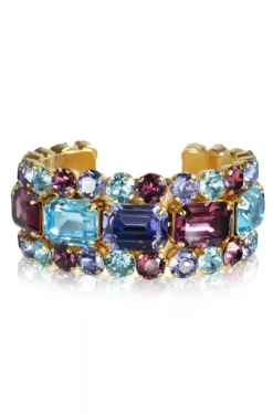 Caroline Svedbom - Maya bracelet gold aquamarine amethyst tanzanite