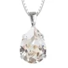 CAROLINE SVEDBOM - MINI DROP NECKLACE RHODIUM CRYSTAL