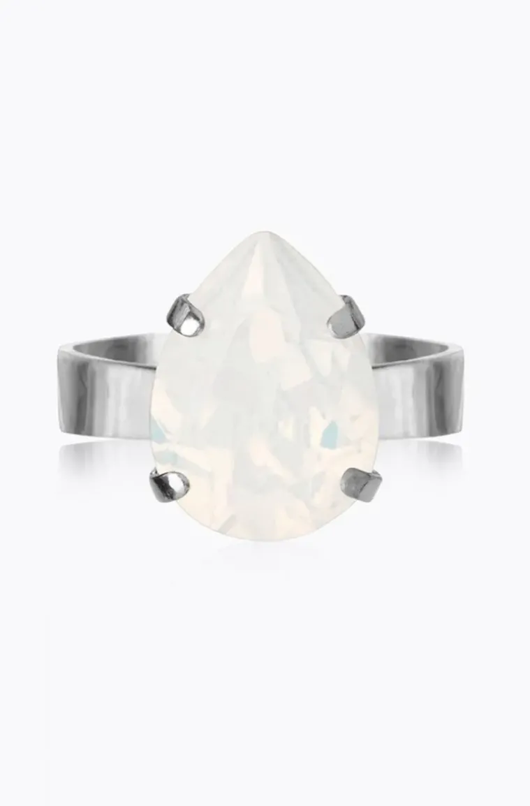 Caroline Svedbom - Mini Drop Ring - White Opal Rhodium