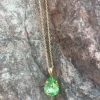 Caroline Svedbom - Mini Drop necklace - Gold Peridot