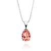 Caroline Svedbom - Petite Drop Necklace - Rhodium Rose Peach