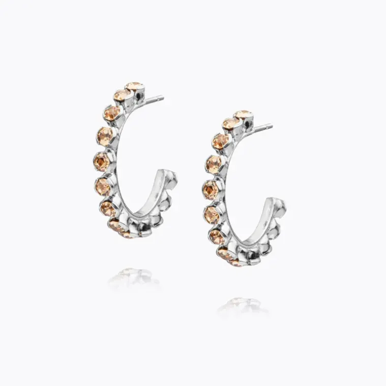 Caroline Svedbom - Siri Loop Earring - Rhodium Light Colorado Topaz