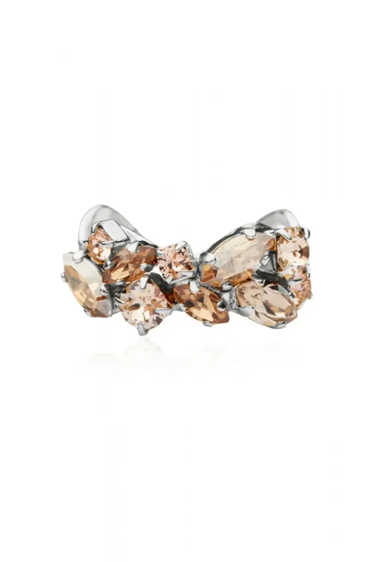 Caroline Svedbom - Stella Ring - Rhodium Silk Combo