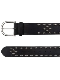 Dante 6 - Clinque Leather Belt- Raven