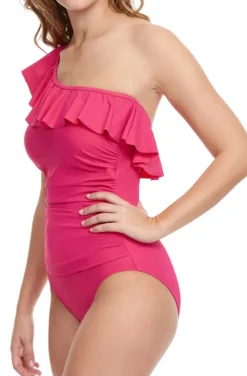 Gottex - Ruffle offshoulder one piece swimsuit - ET232061 - Rose