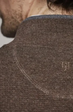 Hansen & Jacob - Half Zip Diamond Knit - Brown 65