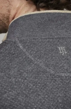 Hansen & Jacob - Half Zip Diamond Knit - Light Grey 09