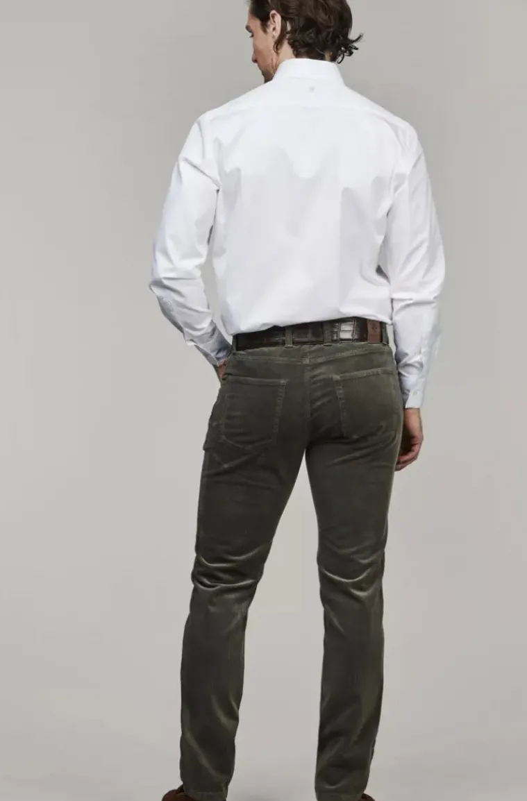 Hansen & Jacob - 5-PKT Ceredo Soft Cord Khaki Green