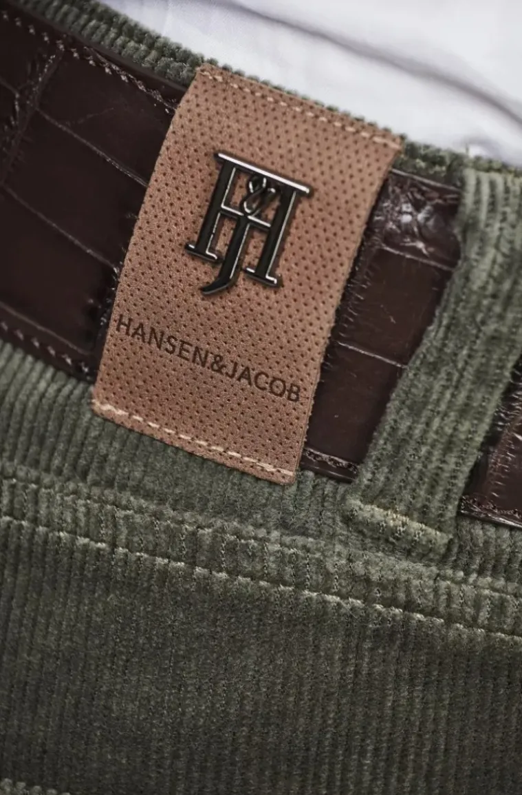 Hansen & Jacob - 5-PKT Ceredo Soft Cord Khaki Green