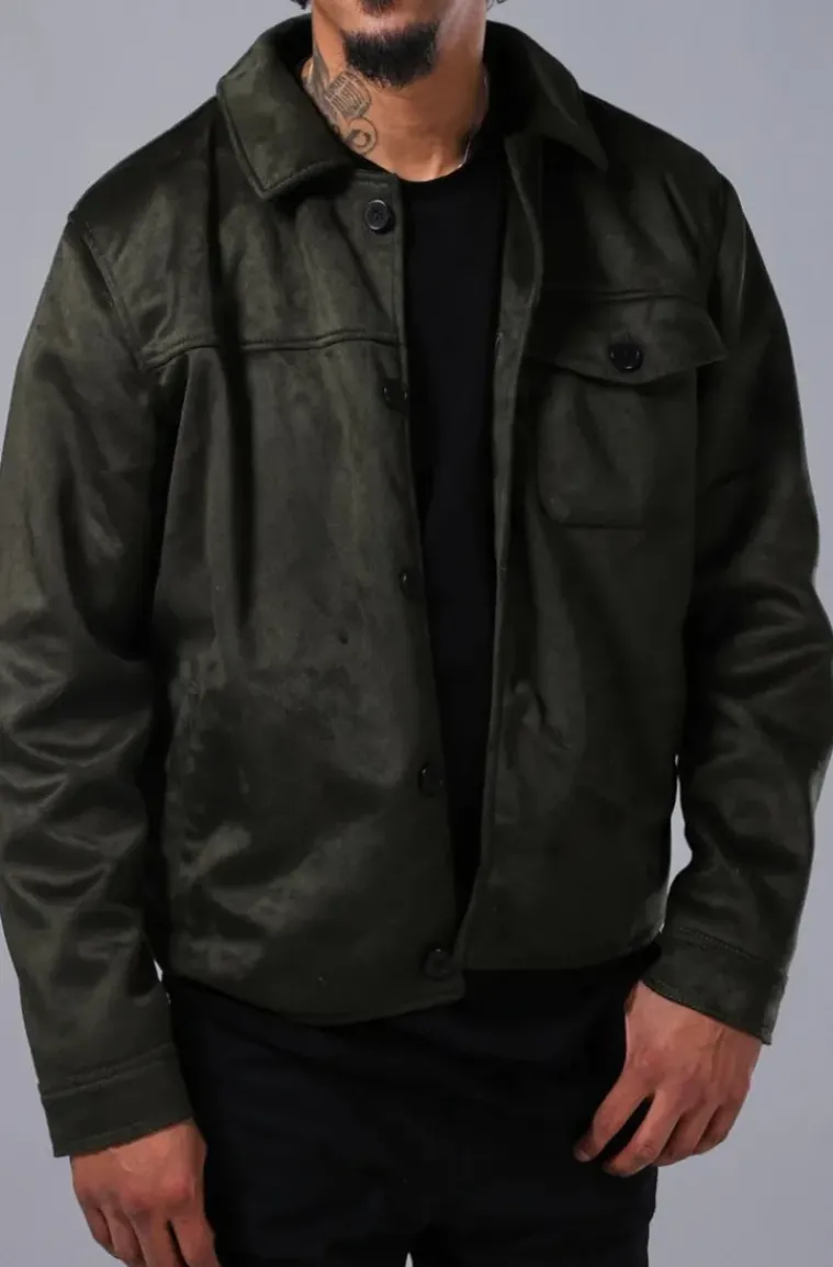 Human Scales - Mark Jacket Vegan Suede Moss Green