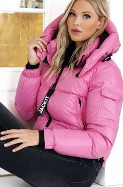 JACK1T - EZ Puffer Racer Hood - Bubbelgum Pink/Black