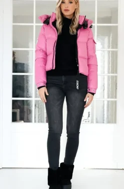 JACK1T - EZ Puffer Racer Hood - Bubbelgum Pink/Black