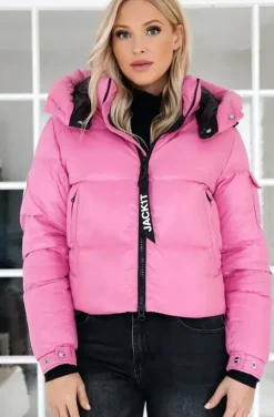 JACK1T - EZ Puffer Racer Hood - Bubbelgum Pink/Black