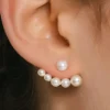 Jane & Sophie - Jacket Earring Pearl Silver