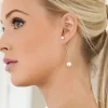 Jane & Sophie - Pearl long ear cuff silver