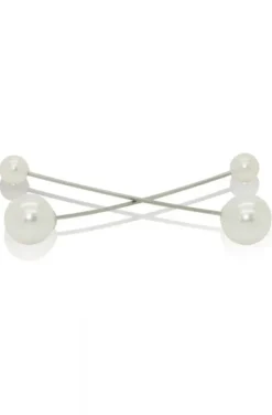 Jane & Sophie - Pearl long ear cuff silver