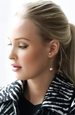 Jane & Sophie - Pearl long ear cuff gold
