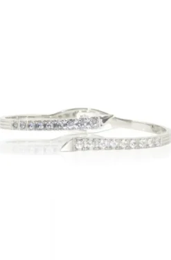 Jane and Sophie - Crystal Cuff - Silver
