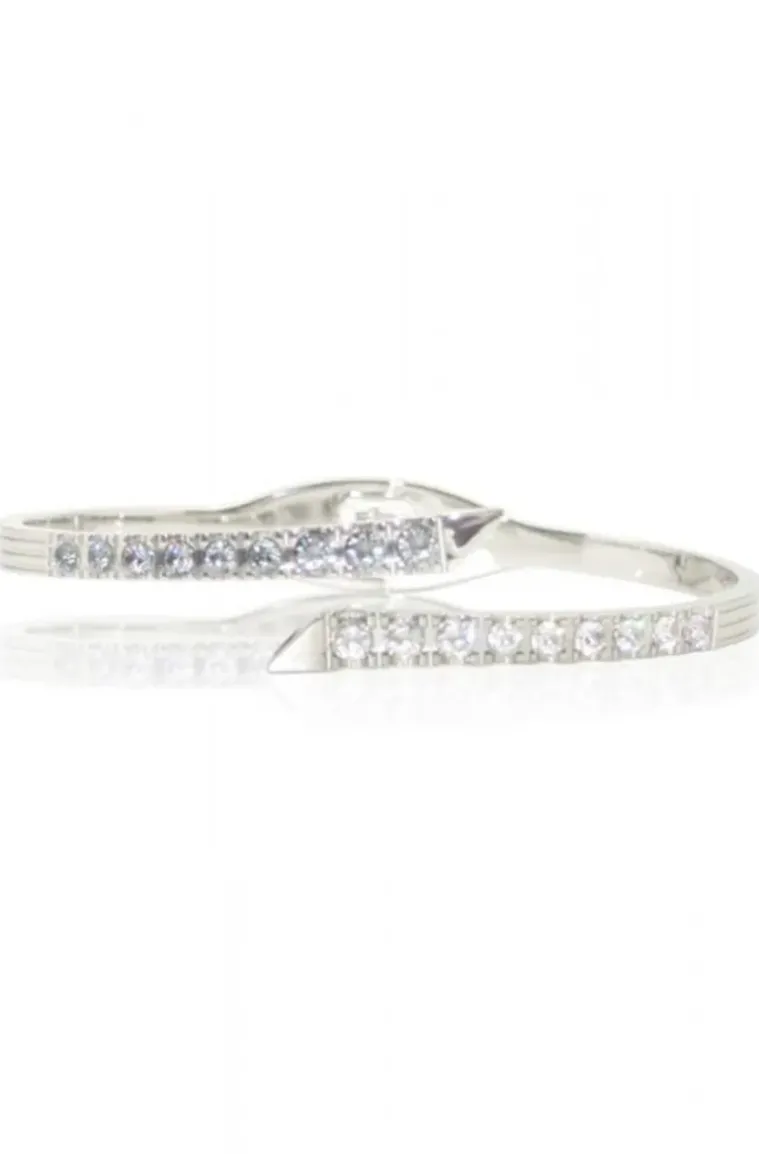 Jane and Sophie - Crystal Cuff - Silver