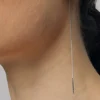 Jane and Sophie - Plain Crystal Earrings Silver