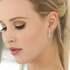 Jane and Sophie - Short Crystal Earrings - Silver