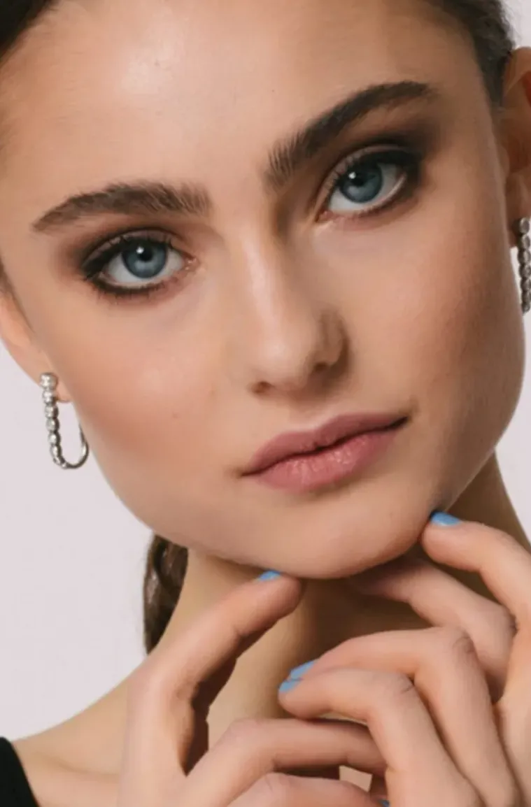 Jane and Sophie - Short Crystal Earrings - Silver