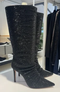 Lolacruz - High Glitter Boot - Black