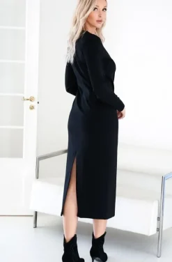 MeiMeiJ - Semi Wrap Dress MA47DS Black