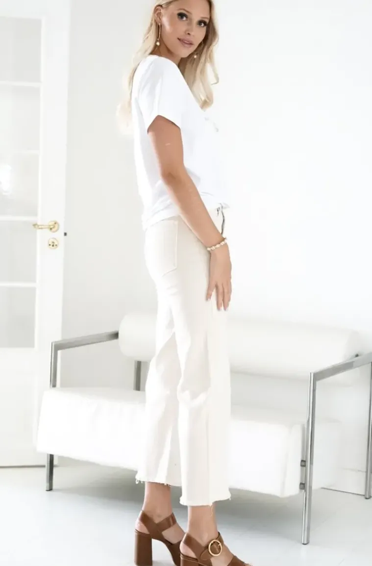 Milk Atelier - Bardot Cropped - Ecru