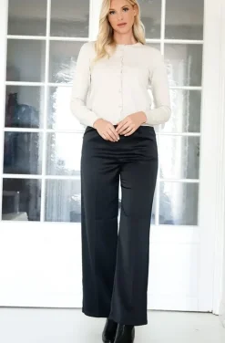 Mixded Brands - Straight pant with Pleats 3130 - Black