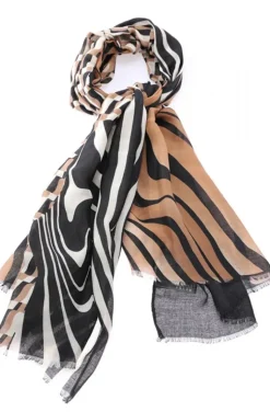 Mixed Brands - Abstract print Scarf 6416 - Khaki